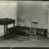 Thoreau's desk and couch from the hut at Walden Pond