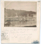 Crews lined up before the start of the Childs Race, June 19, 1885