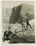 George Bird Grinnell and Mrs. Grinnell on Grinnell Glacier, Glacier National Park