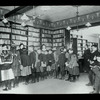 Aguilar F. C. L., E. 5th St. Branch, about 1896, children in line at application desk