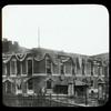 Hudson Park branch decorated for Old Home Week celebration in Greenwich Village, spring 1913