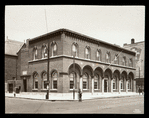 Hunts Point, Policeman in front of library building