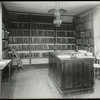 New Dorp: Interior view of New Dorp Traveling station, showing large desk, shelves, etc