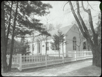 New Dorp: New Dorp Sub-branch, exterior view with fence