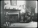 115th Street, girls reading by fireplace, children's reading room