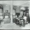 115th Street, librarian at desk, windows opened and awnings down, beyond, "Main room"