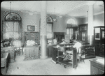115th Street, librarian at desk, windows opened and awnings down, beyond, "Main room"
