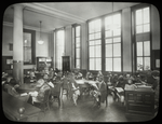 135th Street, children at tables in Children's reading room