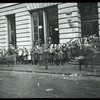 Rivington Street, children lined up outside branch