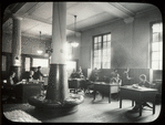 St. Gabriel's Park,  Central Registration at St. Gabriel's Park, showing women working at desks and catalogs