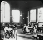 St. Gabriel's Park, children reading on roof