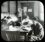 Seward Park, interior views, people studying at Seward Park Adult Reference
