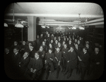Seward Park interior views, East Side Debating Club meeting