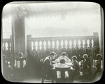Seward Park, roof reading room, young man studying for regents and children reading