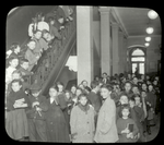 Seward Park, children waiting to get up stairs to Children's room, 3:30-4:30 p.m.