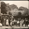 Stapleton, Exchange Book Wagon, showing children lined up