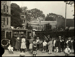 Stapleton, Exchange Book Wagon, showing children lined up