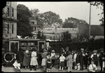 Stapleton, Exchange Book Wagon, showing children lined up