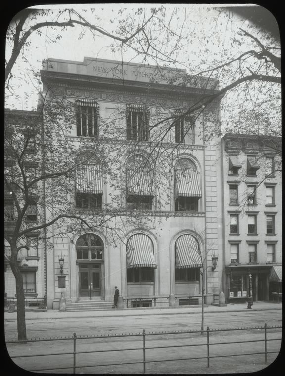 Tompkins Square, exterior view from park NYPL Digital Collections