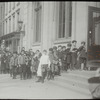Tompkins Square, waiting their turn to enter the library. The children's room is already full, 3.30 P.M