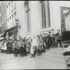Tompkins Square, waiting their turn to enter the library. The children's room is already full, 3.30 P.M
