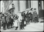 Tompkins Square, children waiting to get into library