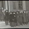 Tremont, exterior, readers waiting to get into branch