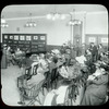 Webster: Interior views, Man plays piano to accompany woman singing at a "Slavia" (Bohemian Club) Meeting
