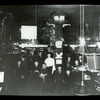 Webster: Interiot views, Class visit?  Children with librarian standing. Webster Free Library