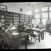 Webster: Interior views, men reading Czech magazines and newspapers