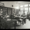 Webster: Interior views, men reading Czech magazines and newspapers
