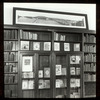 Webster: Interior views, exhibit of fine Czech editions and printing, panoramic view of Prague on case above exhibit of books