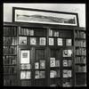 Webster: Interior views, exhibit of fine Czech editions and printing, panoramic view of Prague on case above exhibit of books