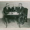 E. S. Barnard president of the American League, Kenesaw M. Landis, and John Heydler, president of the National League