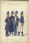 Bataafsche Republiek. Schotsch (?) Dragonder in Stillkleidung. 1805