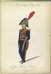 Bataafsche Republiek. Officier Rechteren (?) Artillerie. 1805