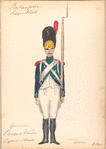 Bataafsche Republiek. Grenadier Derde e Vierde Regiment van Linie. 1805