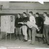 Indoor Pitching Practice by Members of Erasmus Hall High School, Brooklyn Baseball Team