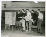 Indoor Pitching Practice by Members of Erasmus Hall High School, Brooklyn Baseball Team