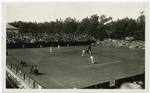 Tilden and Richards Playing Patterson and O'Hara Wood on the Longwood Courts, Massachusetts