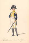 Bataafsche Republiek. Hollandsche Infanterie Officier. 1806