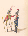 Bataafsche Republiek. Tamboer Majoor van de Garde; Tamboer Majoor van de Artillerie. 1806