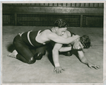 Members of the Columbia University Wrestling Team in a Practice Match