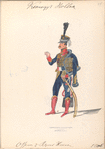 Koninklijk Holland. Officier 2 Regiment Huzaar. 1806
