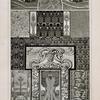 Plant forms, female figure, ships, kissing figures
