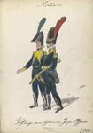 Holland. Voltigeur und Grenadier Jager Officier. 1806