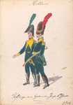 Holland. Voltigeur und Grenadier Jager Officier. 1806