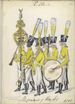 Holland. Stafmuziekanten 7 Regiment Infanterie. 1806