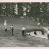 Charles Evans, Jr., in a Trap at the 18th Green During Match with Ouimet