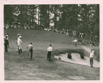 Charles Evans, Jr., in a Trap at the 18th Green During Match with Ouimet